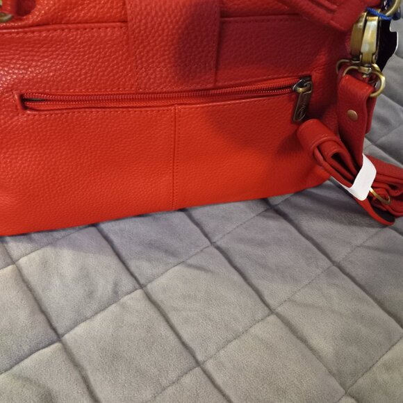 Amerileather Red purse with attachable shoulder strap - Picture 5 of 6